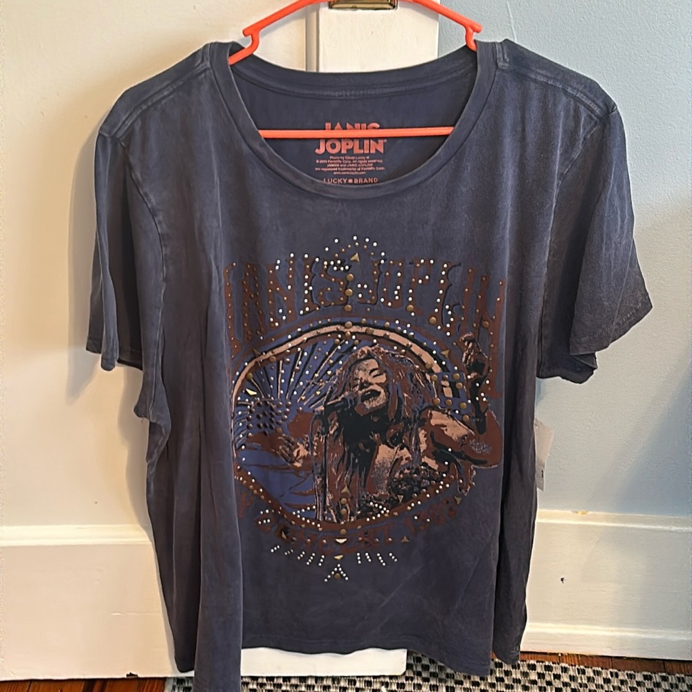 NWT Lucky Brand Janis Joplin Classic Crew 💙🤎